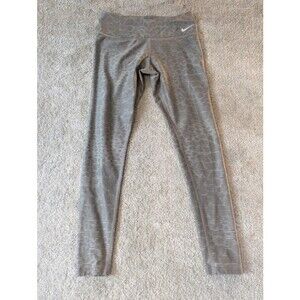 Nike Golf Dri Fit Leggings Womens Size Medium Gray Striped Form Fitting Comfort